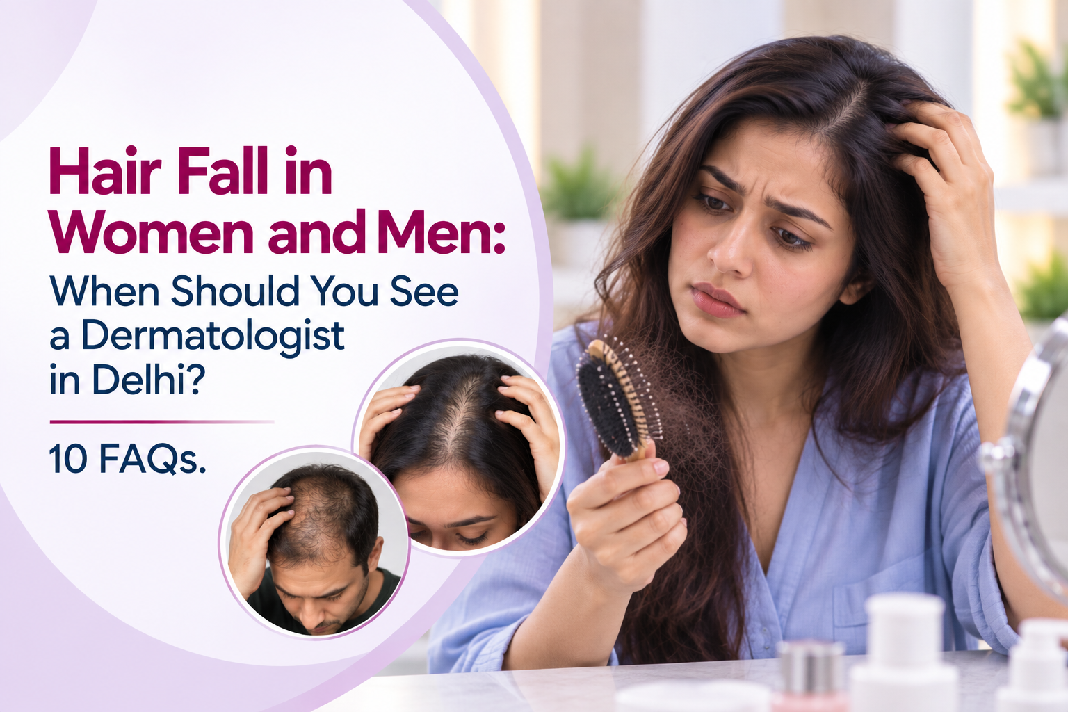 Hair Fall in Women and Men - When Should You See a Dermatologist in Delhi - 10 FAQs
